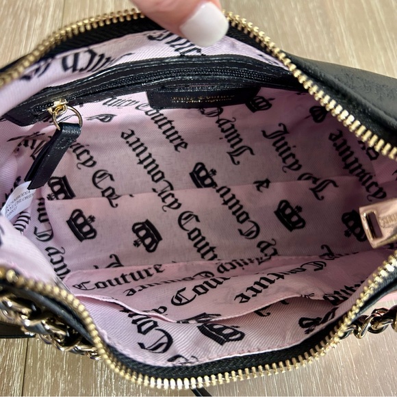 NWT Juicy Couture Princess Charming Black Shoulder Crossbody Bag Wallet VIRAL - Picture 9 of 15